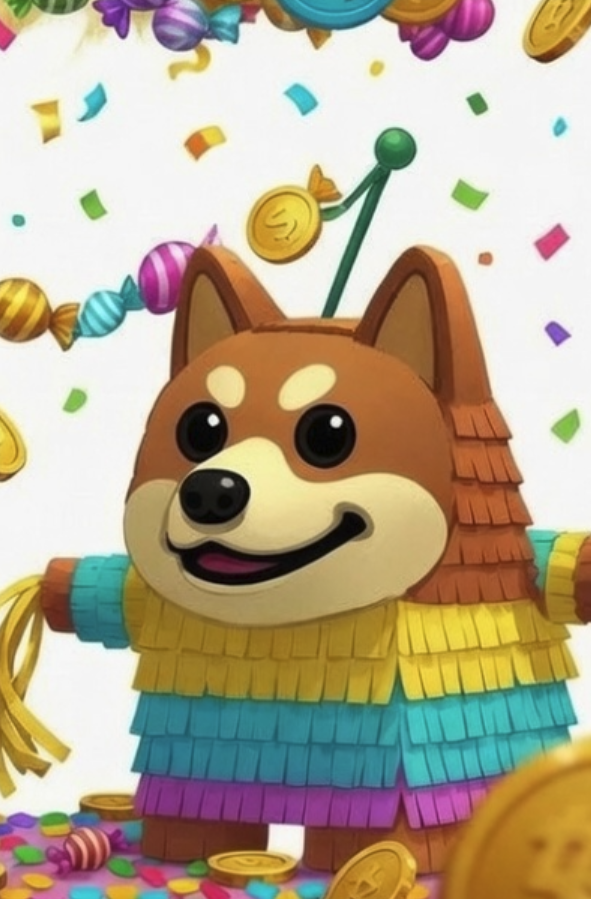 Shiba piñata sticker